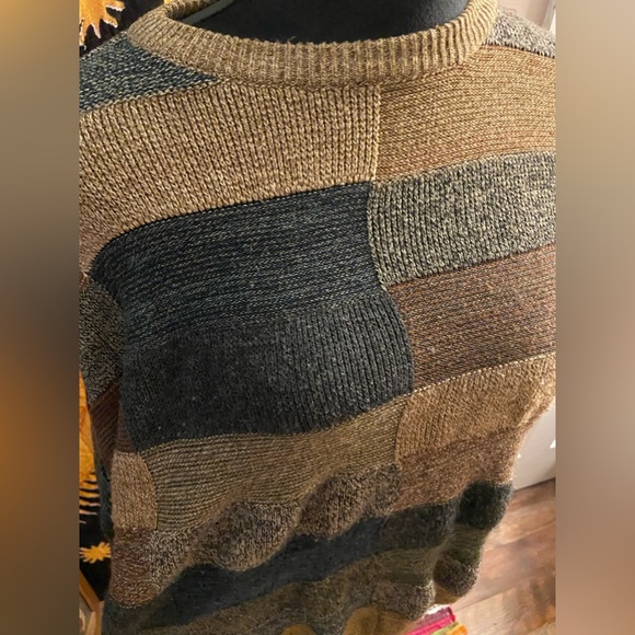 Serafini Vintage Abstract Color Block Sweater - Picture 4 of 6